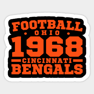 Football Ohio 1968 Cincinnati Bengals Sticker